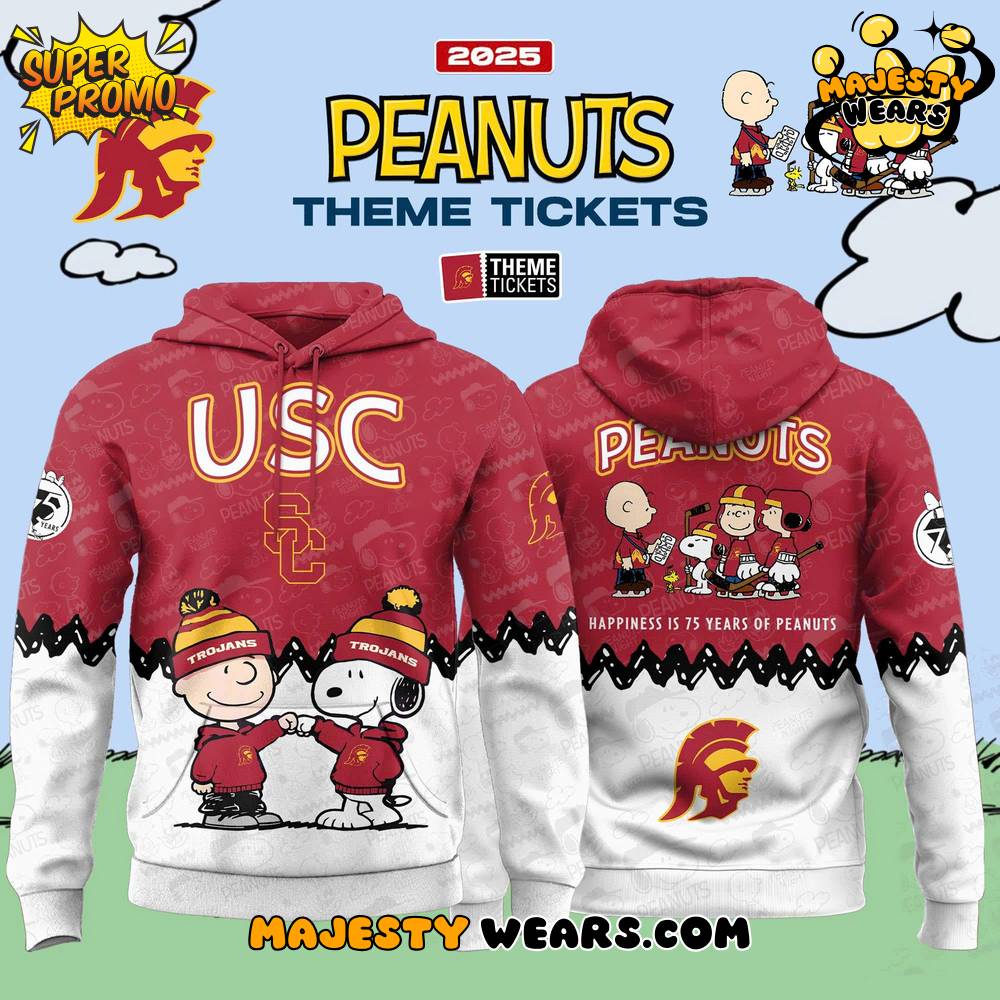 USC Trojans x 75th Anniversary of Peanuts 2025 Special Hoodie USC Trojans x 75th Anniversary of Peanuts 2025 Special Hoodie