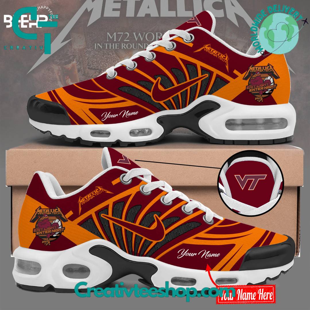 Virginia Tech Hokies x Metallica M-72 World Tour 2025 Personalized Air Max Shoes Virginia Tech Hokies x Metallica M-72 World Tour 2025 Personalized Air Max Shoes