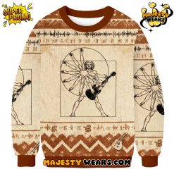 Vitruvian Man Rock Ugly Christmas Sweater
