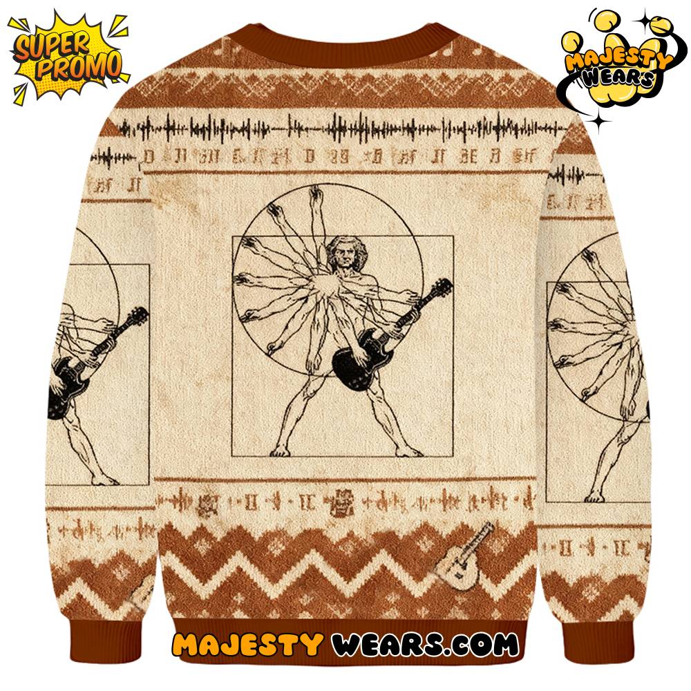 Vitruvian Man Rock Ugly Christmas Sweater Vitruvian Man Rock Ugly Christmas Sweater