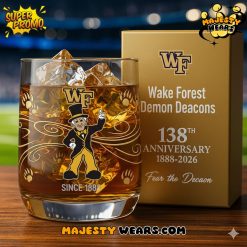 Wake Forest Demon Deacons 138th Anniversary Whiskey Glass