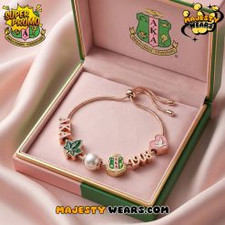 Alpha Kappa Alpha Adjustable Charm Bracelet