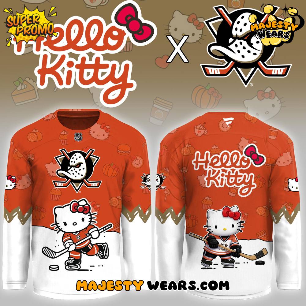 Anaheim Ducks x Hello Kitty Special Edition Hockey Jersey Anaheim Ducks x Hello Kitty Special Edition Hockey Jersey
