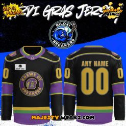 Biloxi Breakers Mardi Gras Custom Hockey Jersey