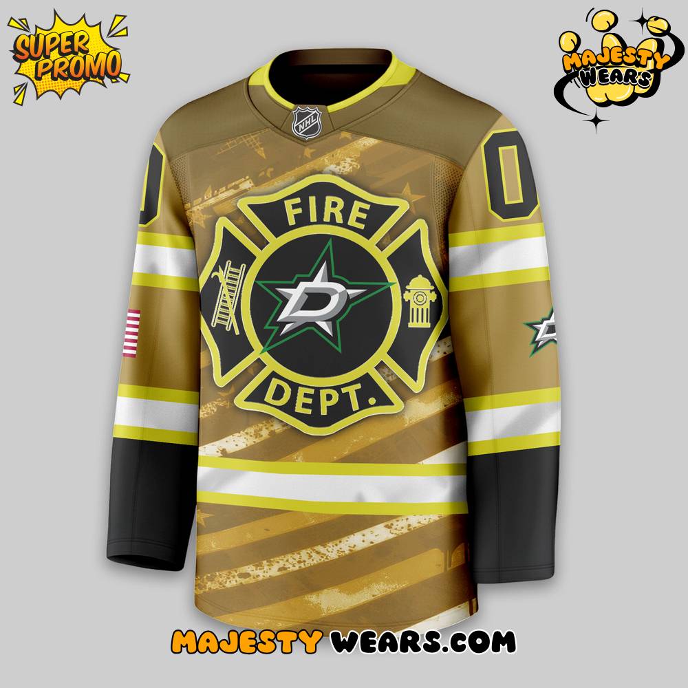 Dallas Stars Fire Dept Custom Hockey Jersey Dallas Stars Fire Dept Custom Hockey Jersey