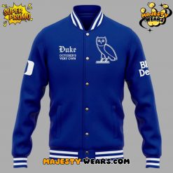 Duke Blue Devils x OVO Special Baseball Jacket