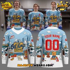 Edmonton Oil Kings 2025 Teddy Bear Toss Custom Hockey Jersey