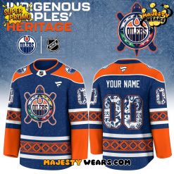 Edmonton Oilers Indigenous People Heritage Custom Hockey Jersey