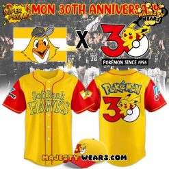 Fukuoka SoftBank Hawks x Pokémon 30th Anniversary Baseball Jersey