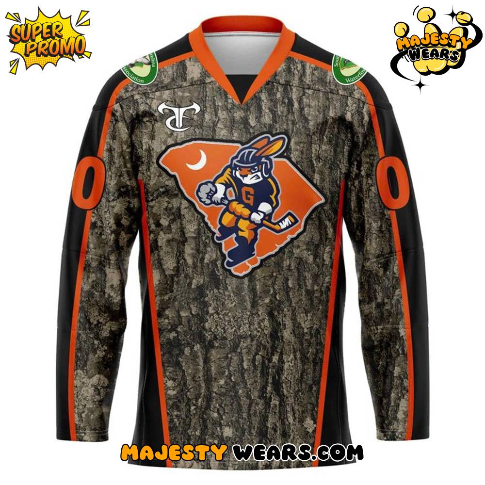 Greenville Swamp Rabbits 2026 Conservation Night Custom Hockey Jersey Greenville Swamp Rabbits 2026 Conservation Night Custom Hockey Jersey