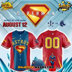 Houston Astros x Superman Night At The Park Custom Baseball Jersey