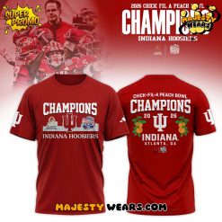 Indiana Hoosiers 2026 Peach Bowl Game Champions T-Shirt