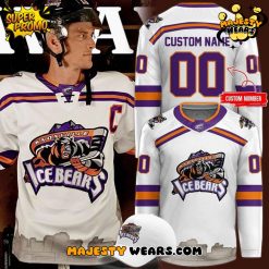 Knoxville Ice Bear New Season 2025-2026 Custom White Hockey Jersey