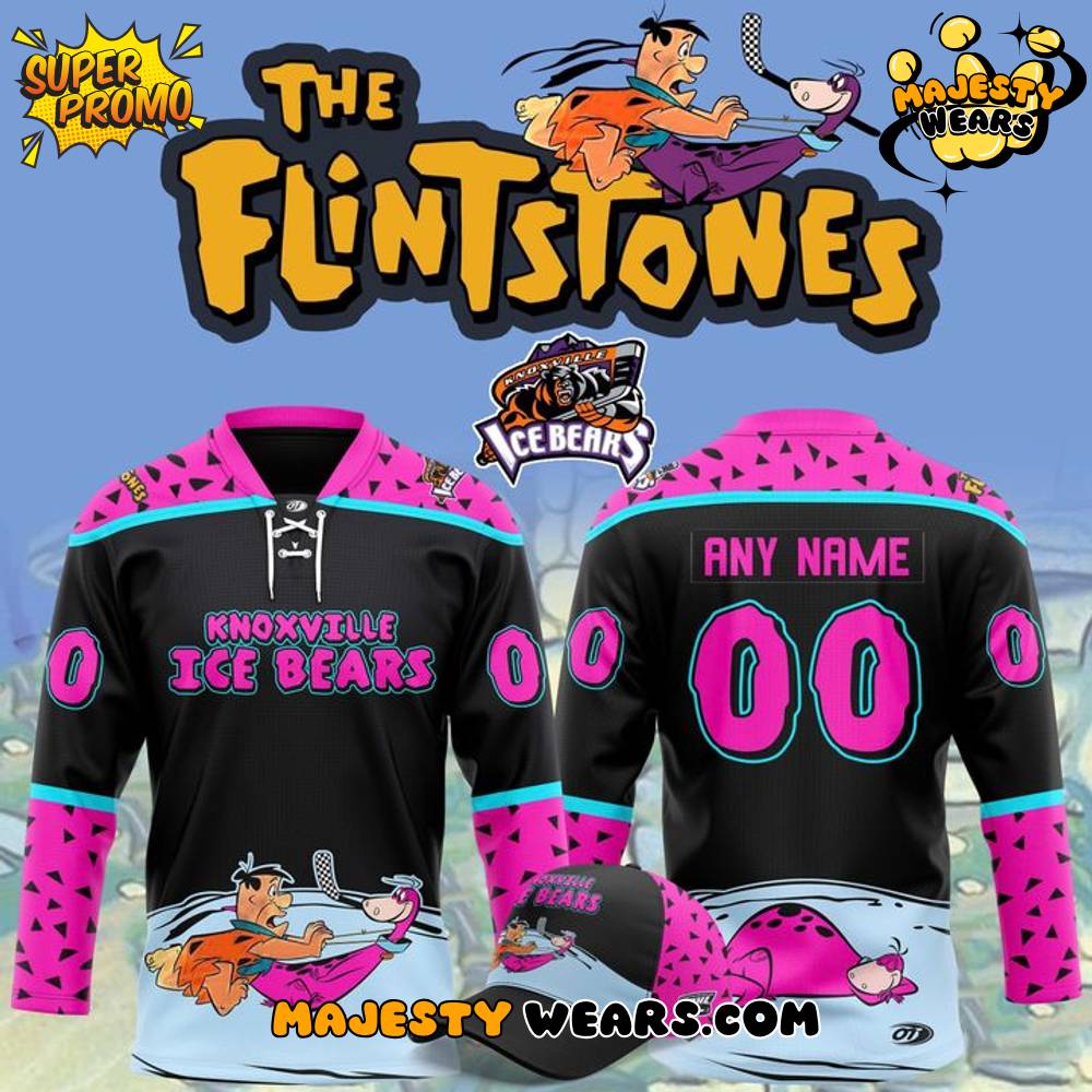 Knoxville Ice Bears “Flintstones” Special Edition Hockey Jersey Knoxville Ice Bears “Flintstones” Special Edition Hockey Jersey
