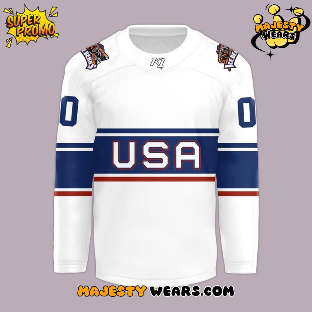 Knoxville Ice Bears Go for Gold Night Custom Hockey Jersey Knoxville Ice Bears Go for Gold Night Custom Hockey Jersey