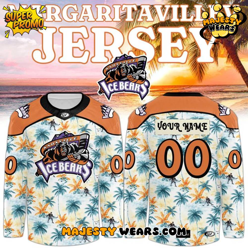 Knoxville Ice Bears “Margaritaville Night” 2026 Custom Hockey Jersey Knoxville Ice Bears “Margaritaville Night” 2026 Custom Hockey Jersey