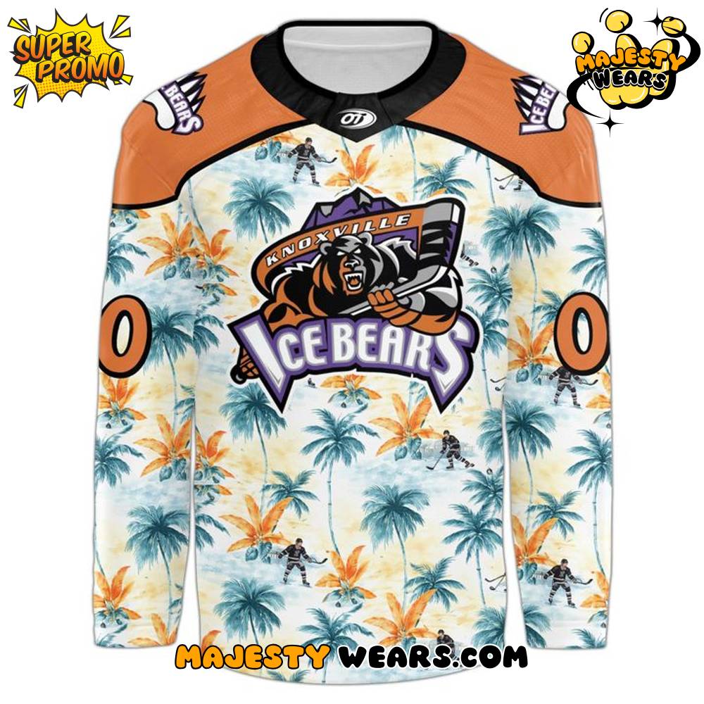 Knoxville Ice Bears “Margaritaville Night” 2026 Custom Hockey Jersey Knoxville Ice Bears “Margaritaville Night” 2026 Custom Hockey Jersey