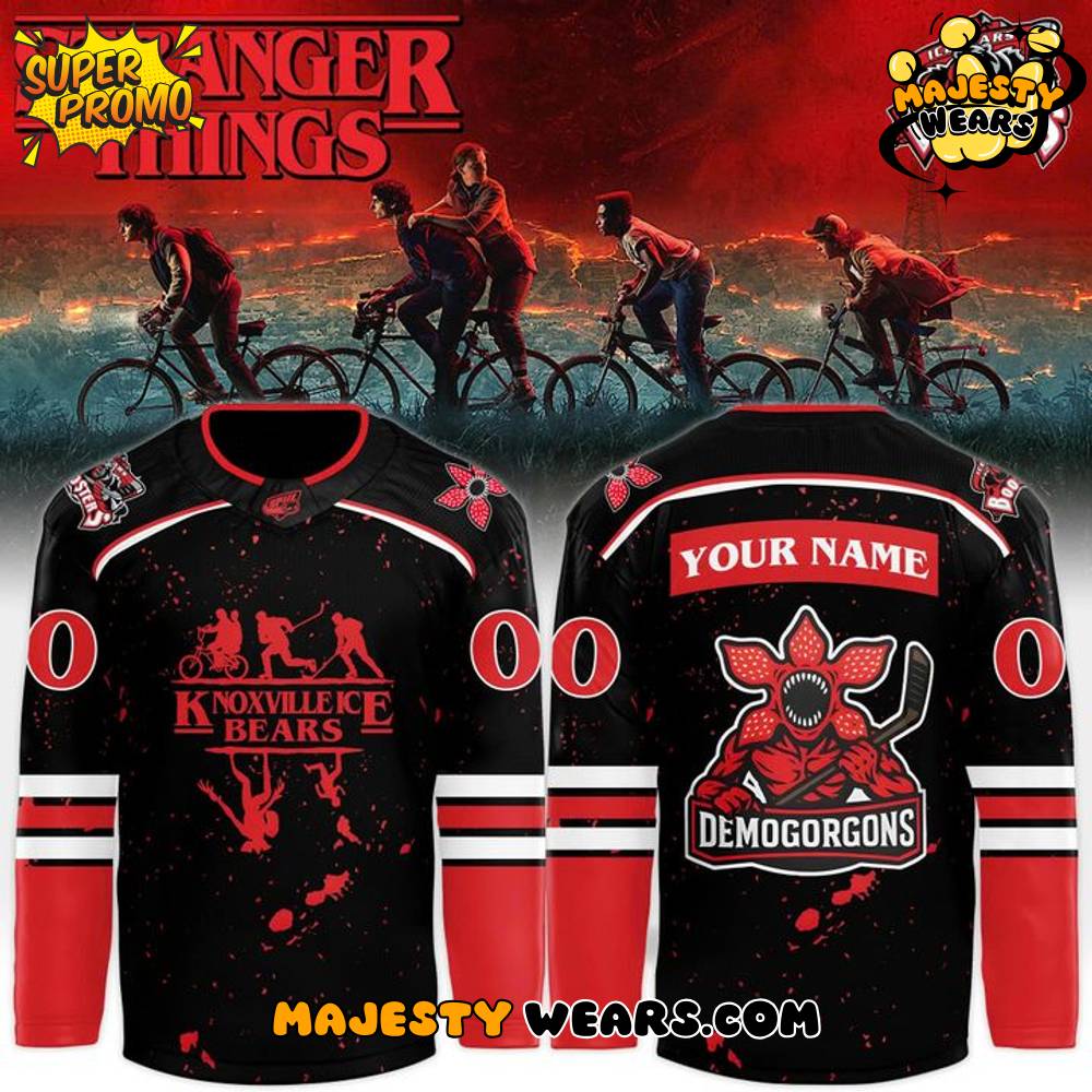 Knoxville Ice Bears x Stranger Things Custom Hockey Jersey Knoxville Ice Bears x Stranger Things Custom Hockey Jersey