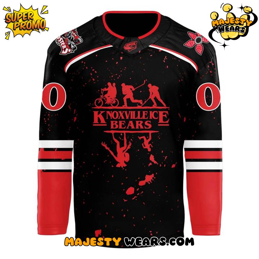 Knoxville Ice Bears x Stranger Things Custom Hockey Jersey Knoxville Ice Bears x Stranger Things Custom Hockey Jersey