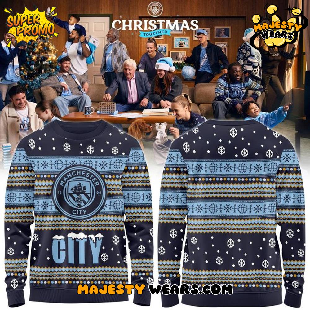 Manchester City FC 2025 Christmas Together Sweatshirt Manchester City FC 2025 Christmas Together Sweatshirt