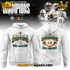 Miami Hurricanes College Football Playoff 2025 Cotton Bowl Champions Hoodie