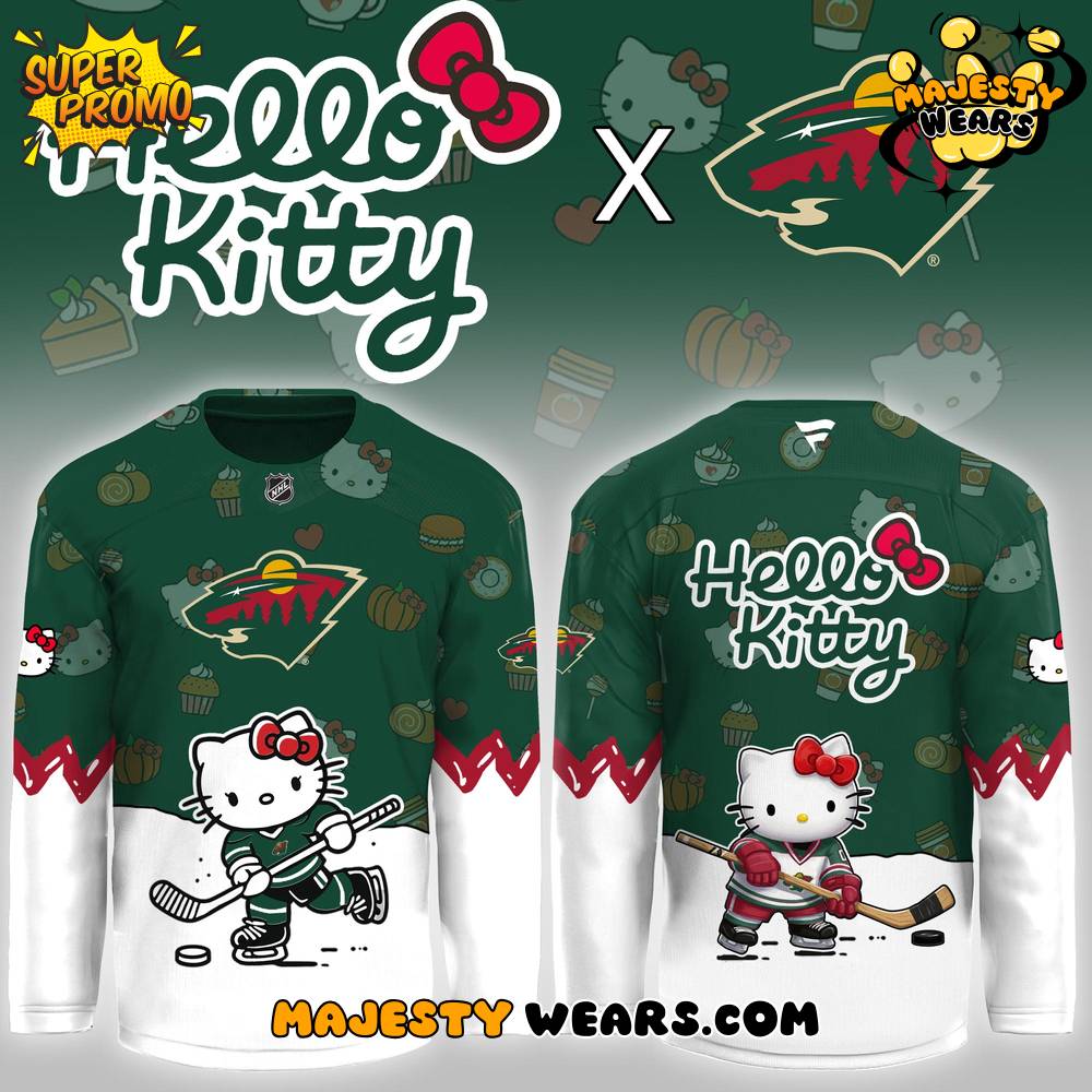 Minnesota Wild x Hello Kitty Special Edition Hockey Jersey Minnesota Wild x Hello Kitty Special Edition Hockey Jersey