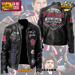New England Patriots Motorcycle Leather Jacket