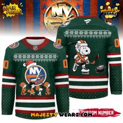 New York Islanders x Peanuts Snoopy Custom Hockey Jersey