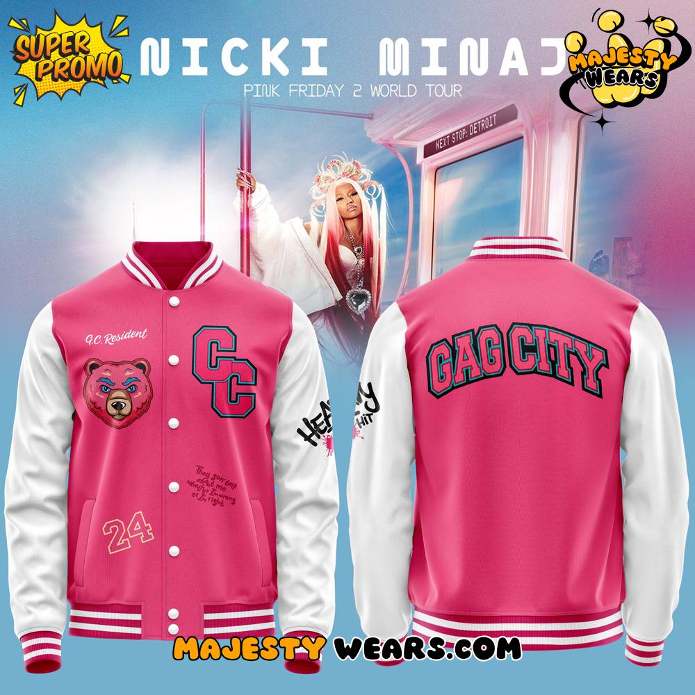 Nicki Minaj Pink Friday 2 Tour Special Baseball Jacket Nicki Minaj Pink Friday 2 Tour Special Baseball Jacket