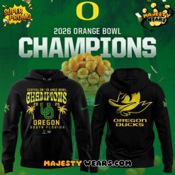 Oregon Ducks 2026 Orange Bowl Champions Black Hoodie