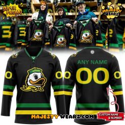 Oregon Ducks 2026 PFP Bend Outdoor Classic Custom Hockey Jersey