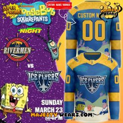 Pensacola Ice Flyers x SpongeBob Squarepants Custom Hockey Jersey