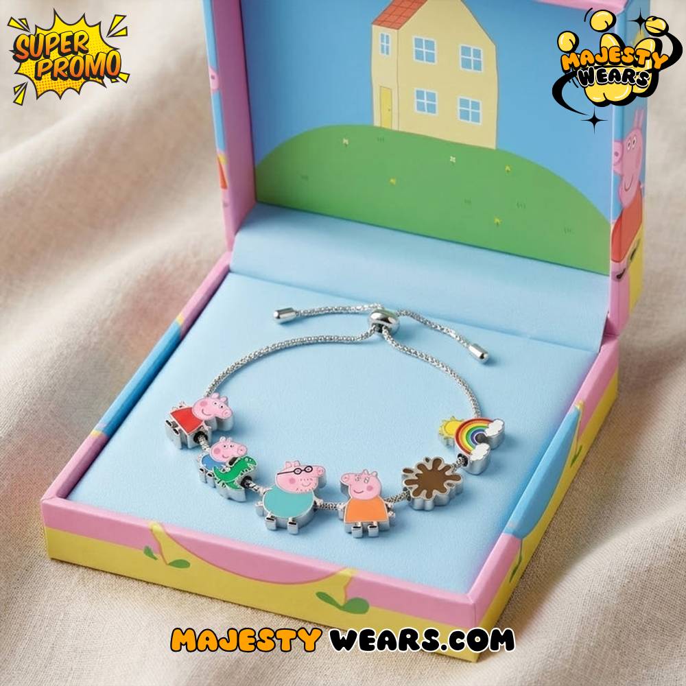 Peppa Pig Adjustable Charm Bracelet Peppa Pig Adjustable Charm Bracelet
