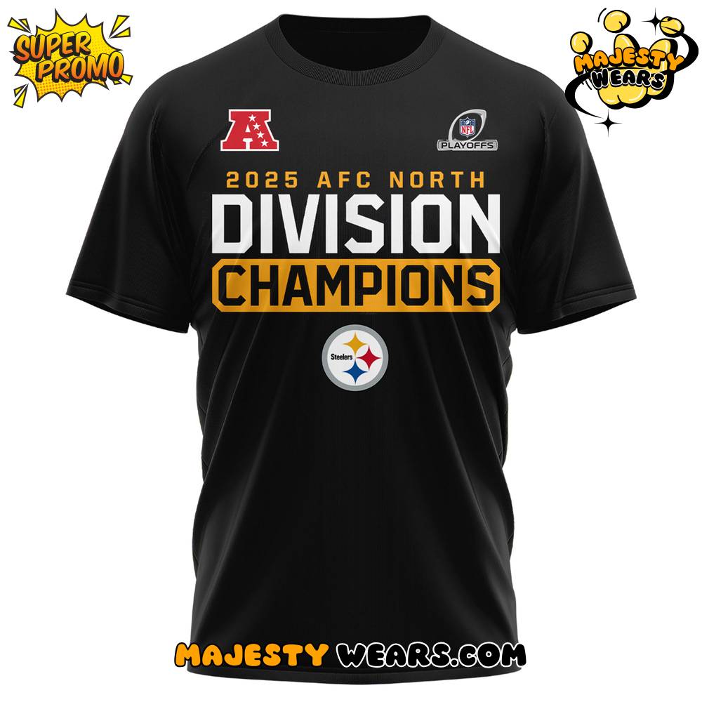 Pittsburgh Steelers 2025 AFC North Champions T-Shirt Pittsburgh Steelers 2025 AFC North Champions T-Shirt