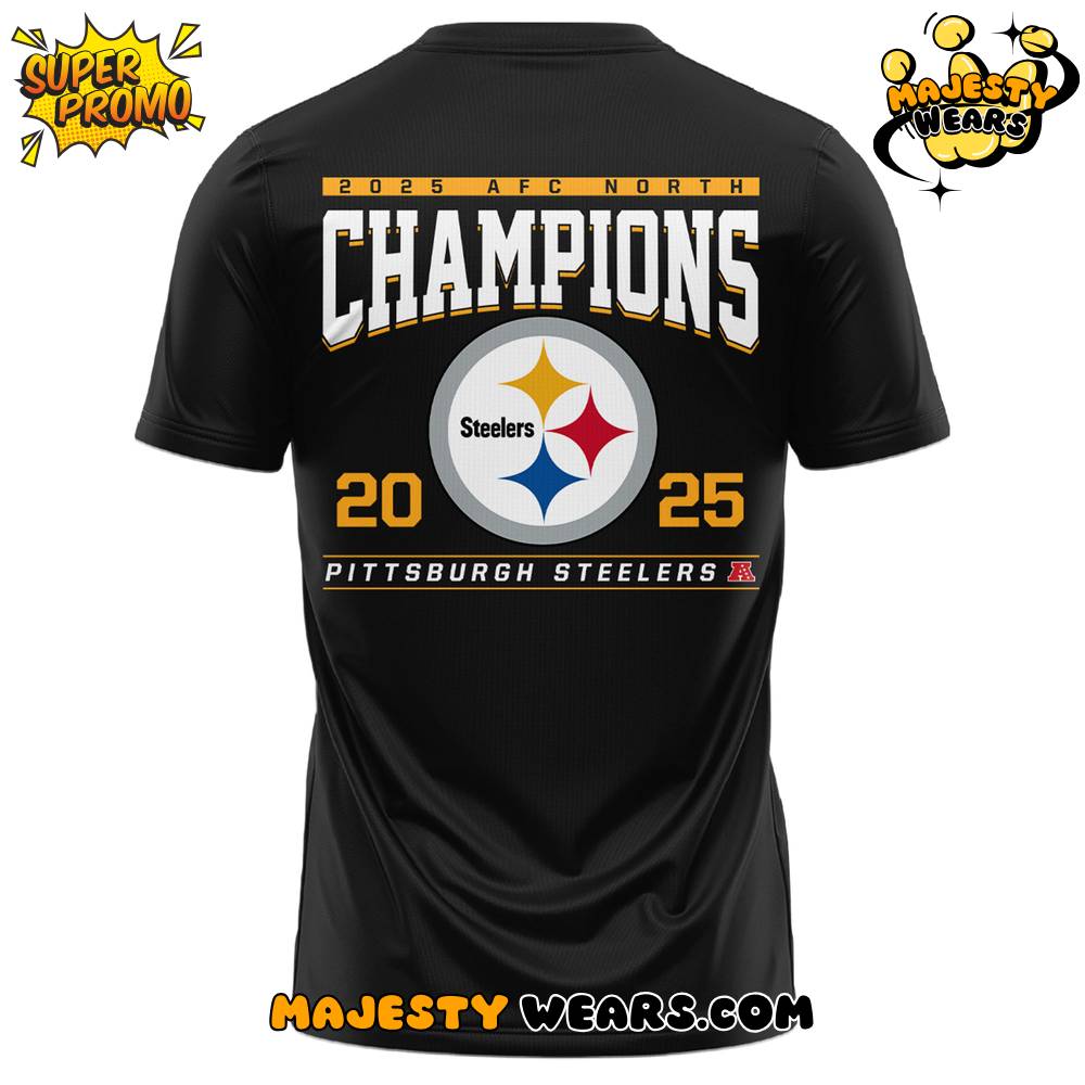 Pittsburgh Steelers 2025 AFC North Champions T-Shirt Pittsburgh Steelers 2025 AFC North Champions T-Shirt