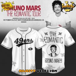 San Francisco 49ers x Bruno Mars – The Romantic Tour Special Baseball Jersey