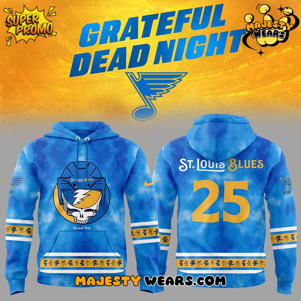 St. Louis Blues Grateful Dead Night 2025 Special Hoodie St. Louis Blues Grateful Dead Night 2025 Special Hoodie