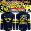 Sweden National Ice Hockey Team 2026 IIHF World Junior Champions Hockey Jersey – Yellow