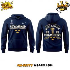 Sweden National Ice Hockey Team 2026 IIHF World Junior Champions Hoodie
