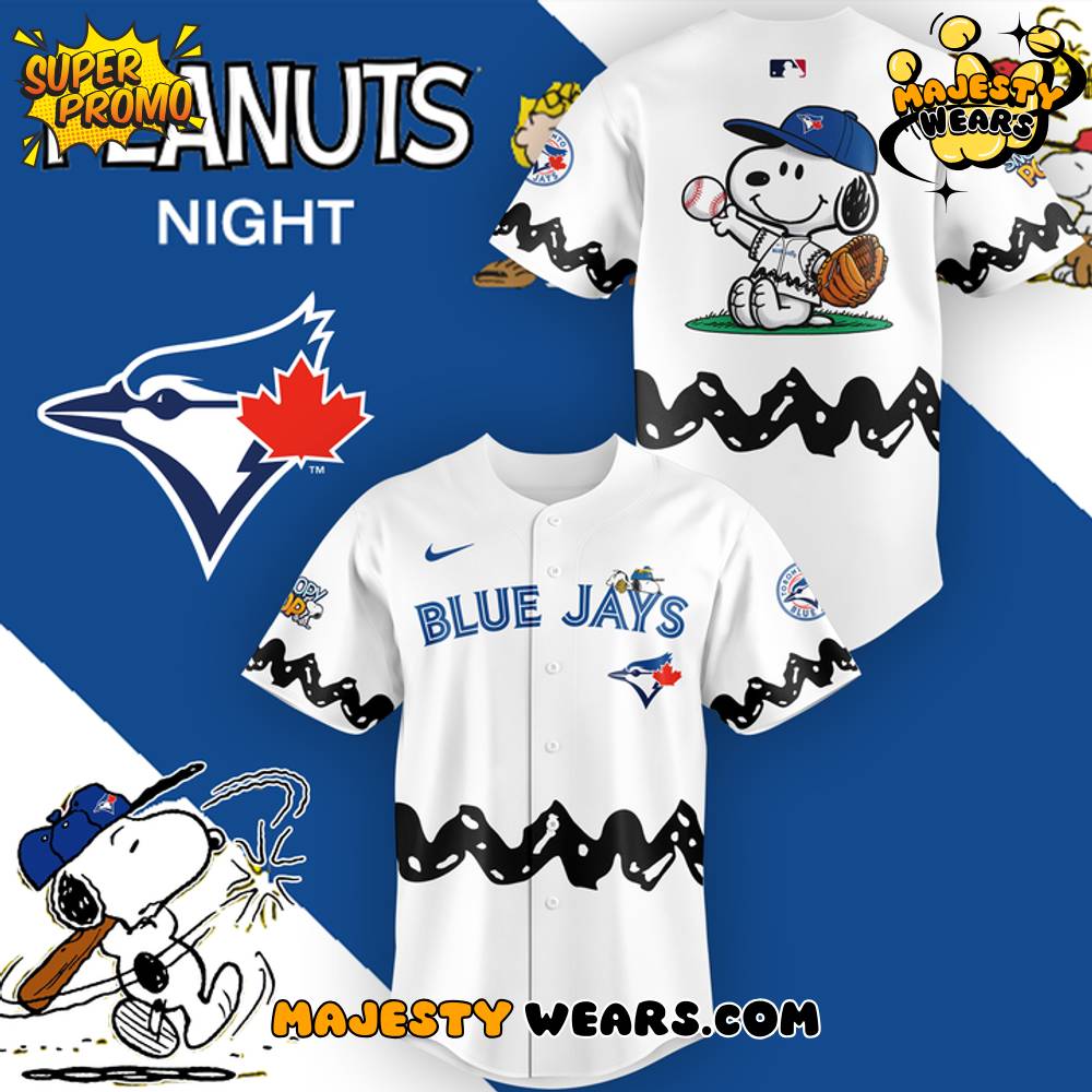 Toronto Blue Jays x Peanuts Night Special Baseball Jersey Toronto Blue Jays x Peanuts Night Special Baseball Jersey