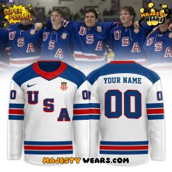 USA National Olympic Team 2026 Custom Hockey Jersey – White