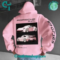 Unisex Oversized Porsche 911 GT3 RS Car Pink Hoodie
