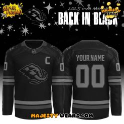 Utah Mammoth ‘Back In Black’ Custom Hockey Jersey