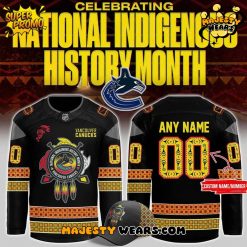 Vancouver Canucks 2025 National Indigenous History Month Custom Hockey Jersey
