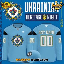Winnipeg Jets “Ukrainian Heritage Night” 2026 Custom Hockey Jersey