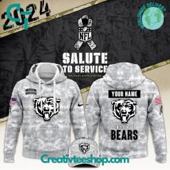 Chicago Bears Arctic Camo 2024 Salute to Service Hoodie Pants Cap
